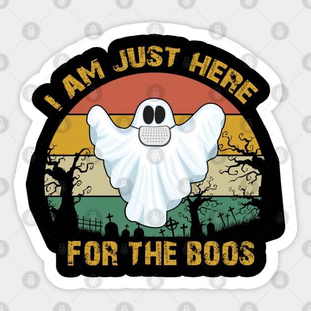 I am Just Here For The Boos Halloween Sticker by Family shirts